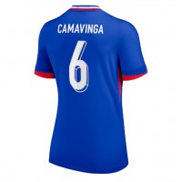 Maglie da calcio Francia Eduardo Camavinga #6 Prima Maglia Femminile Europei 2024 Manica Corta
